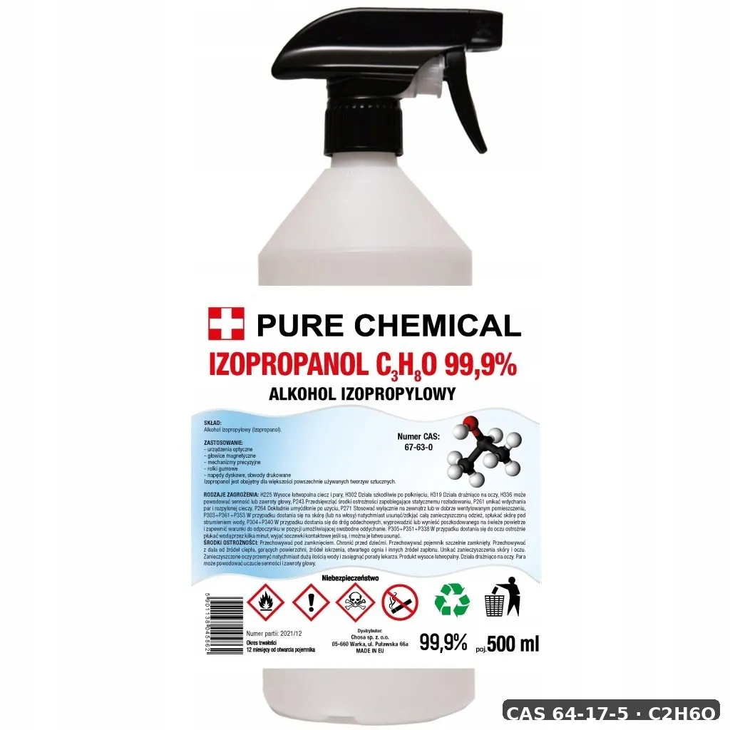 alkohol izopropylowy 99.9 500ml — zdjęcie produktu